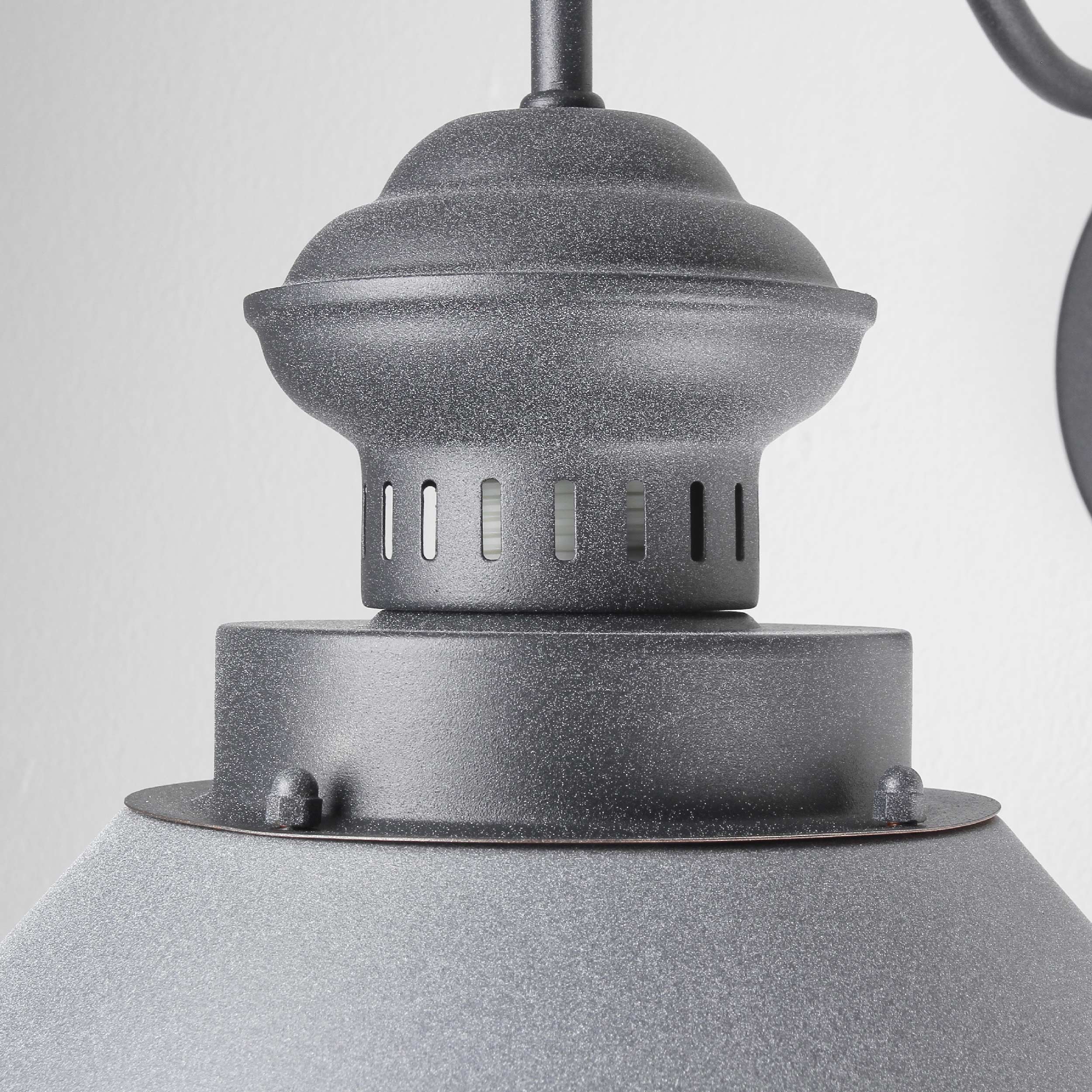 Wandlampe innen Grau Kupfer E27 Industrie Design