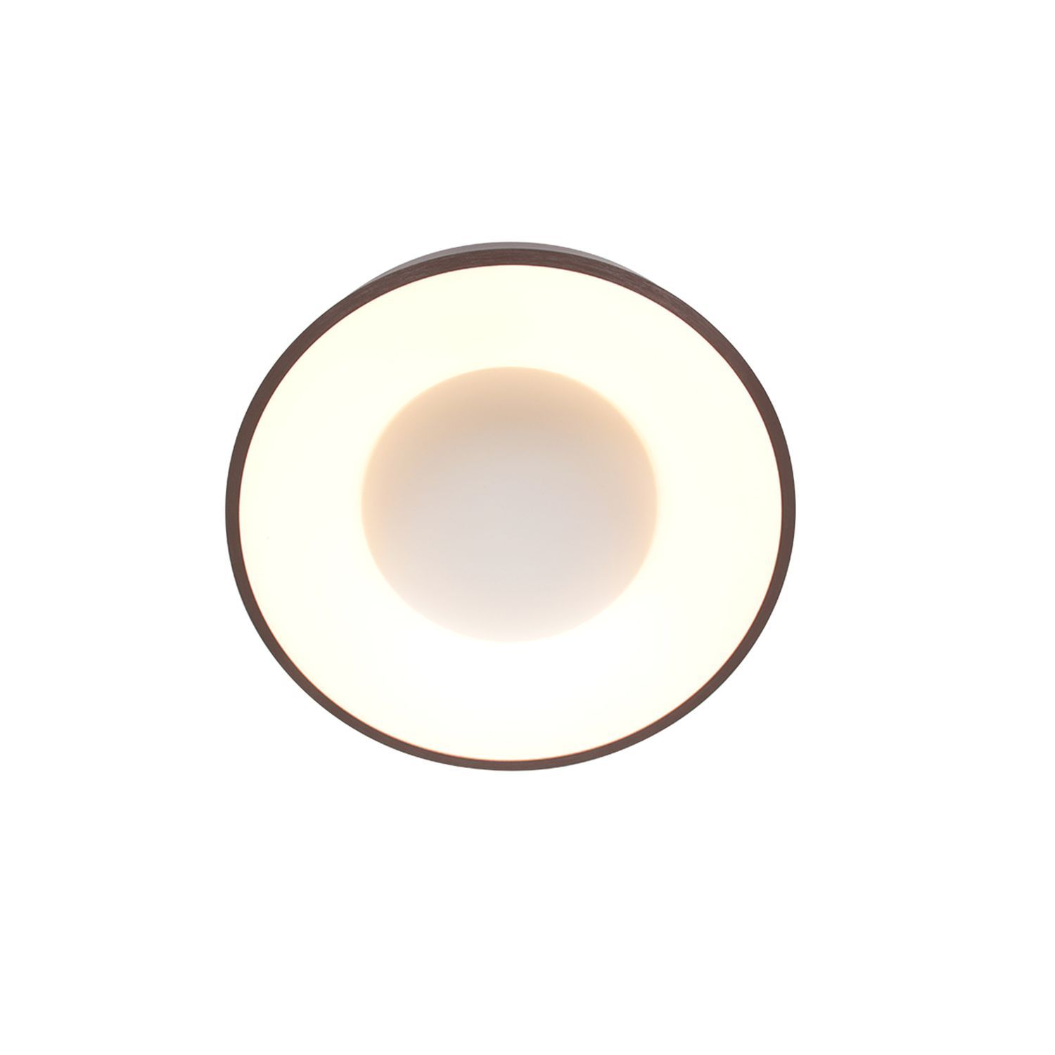 Plafonnier LED rond en bronze blanc Ø30 cm élégant