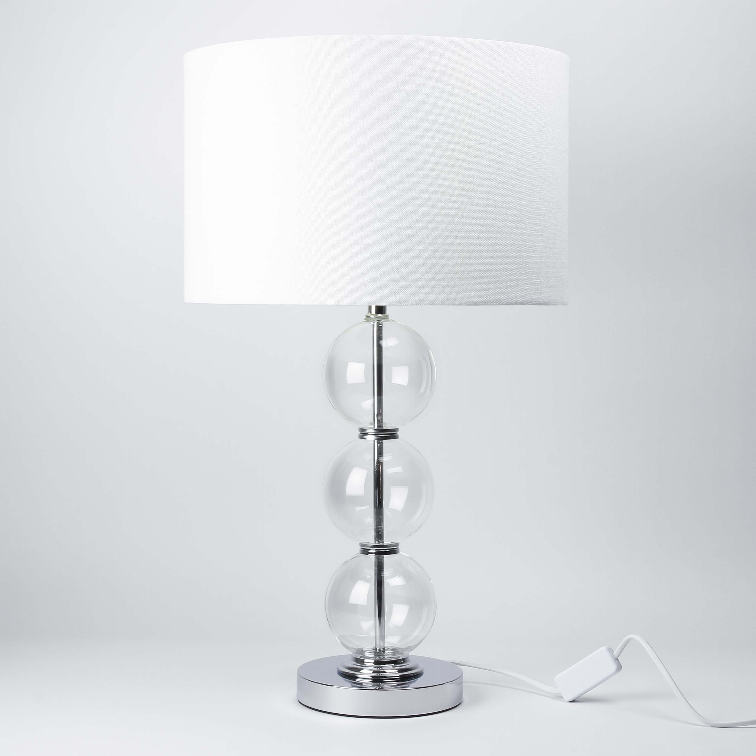 Moderne Tischleuchte Wohnzimmerlampe Chrom