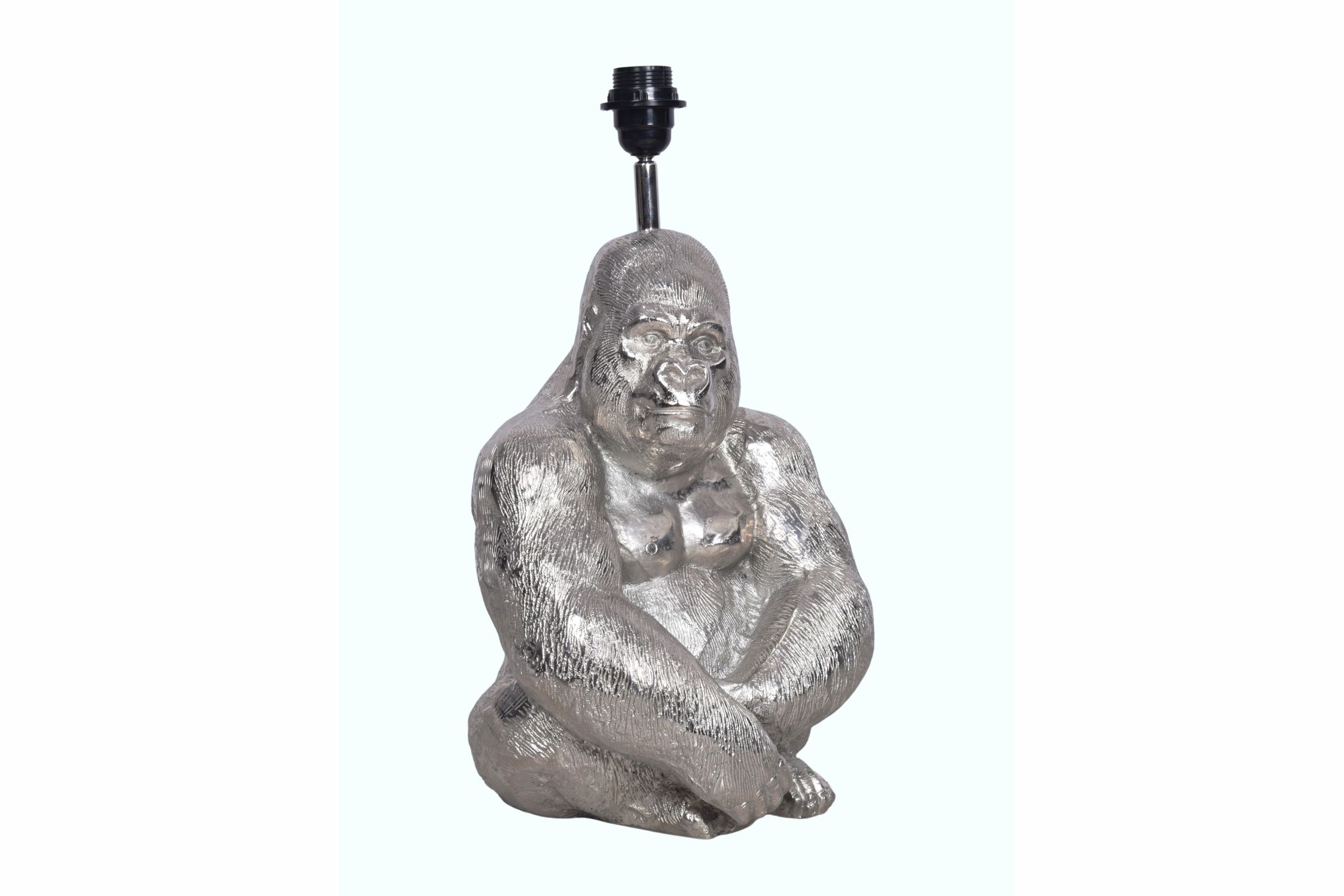 Lampe de chevet tissu métal Gorilla E27 60 cm