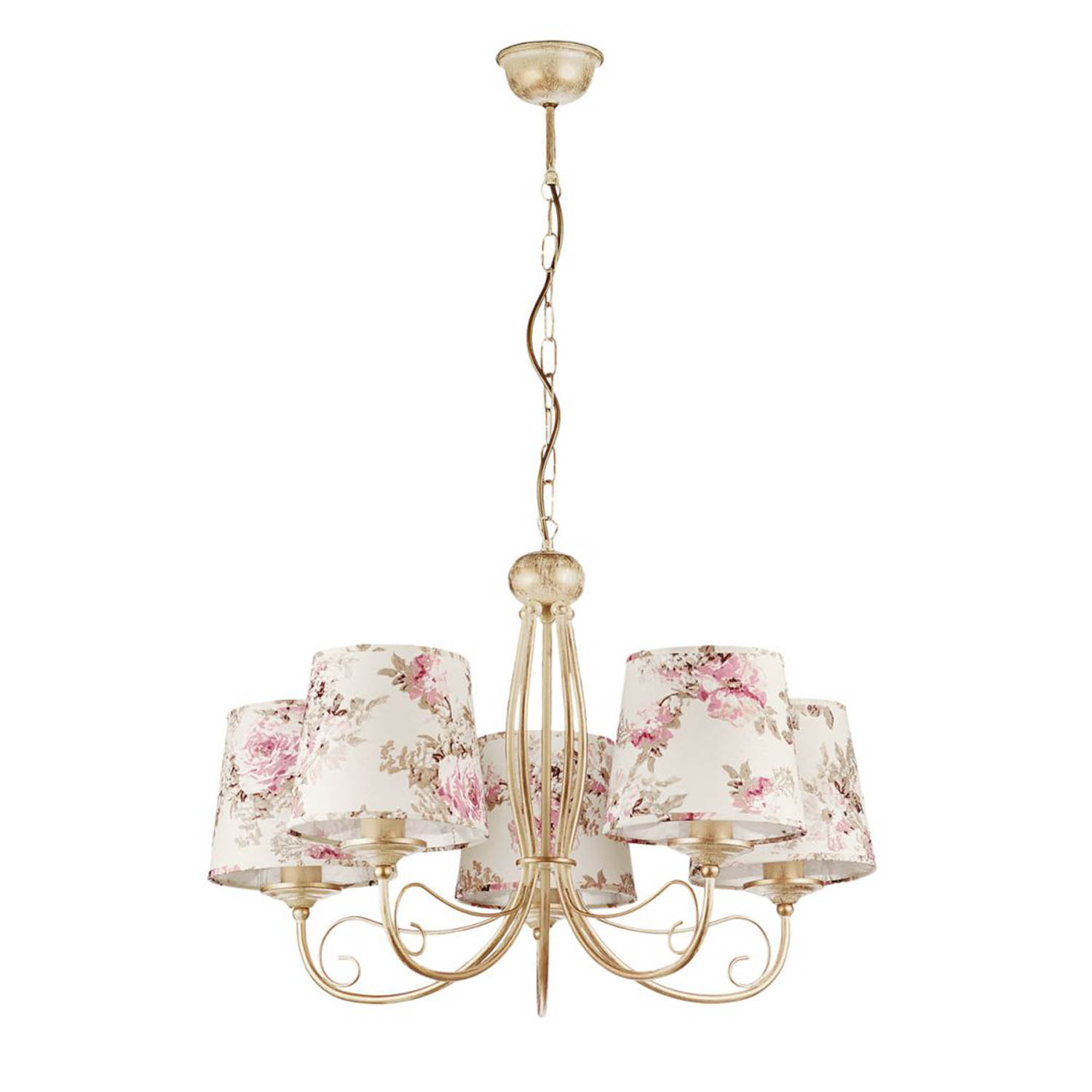 Lustre motif floral Ø70cm salle à manger 5xE27