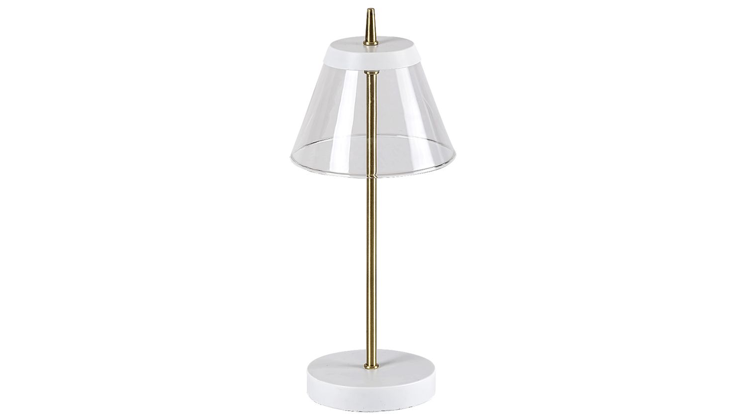 LED Nachttischlampe Weiß Bronze H:37cm 6W elegant