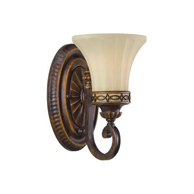 Wandlampe ANABELL 1 in Braun B:16cm Landhaus Lampe