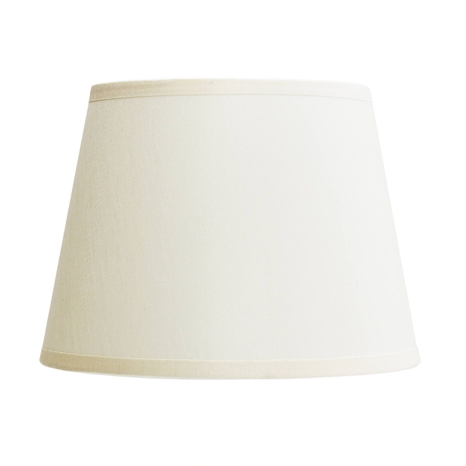 Stoff Lampenschirm MAJA Weiß konisch für Tischleuchten E27