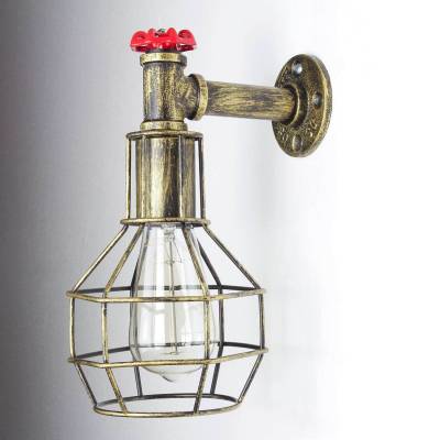 Wandlampe Steampunk Wasserrohr Design