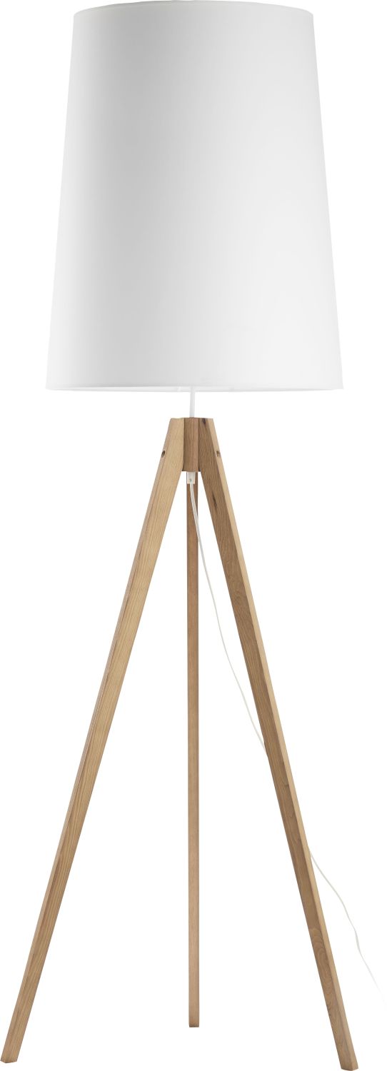 Stehlampe Weiß Holz 165cm Wohnzimmer Büro Lampe