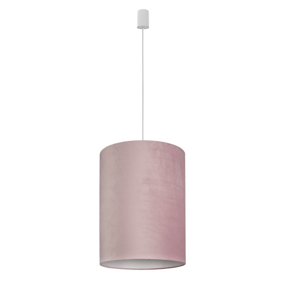 Hängelampe Rosa Weiß Samt blendarm E27 romantisch