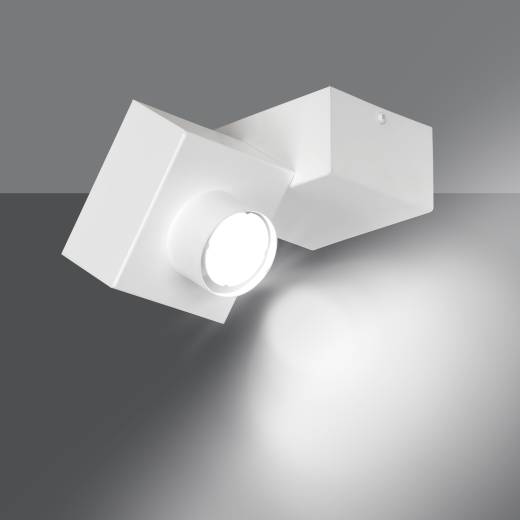 Weiße Deckenlampe Baustein Design eckig Modern GU10