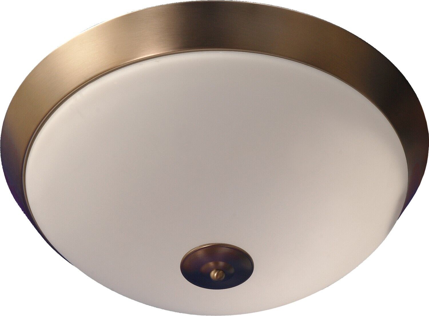 Vintage LED Deckenleuchte mit Glasschirm in Messing