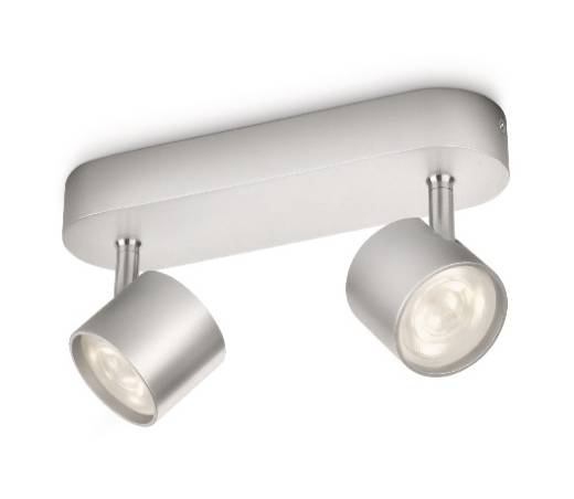 Philips LED Wandleuchte Cyl Silber 2-Flm