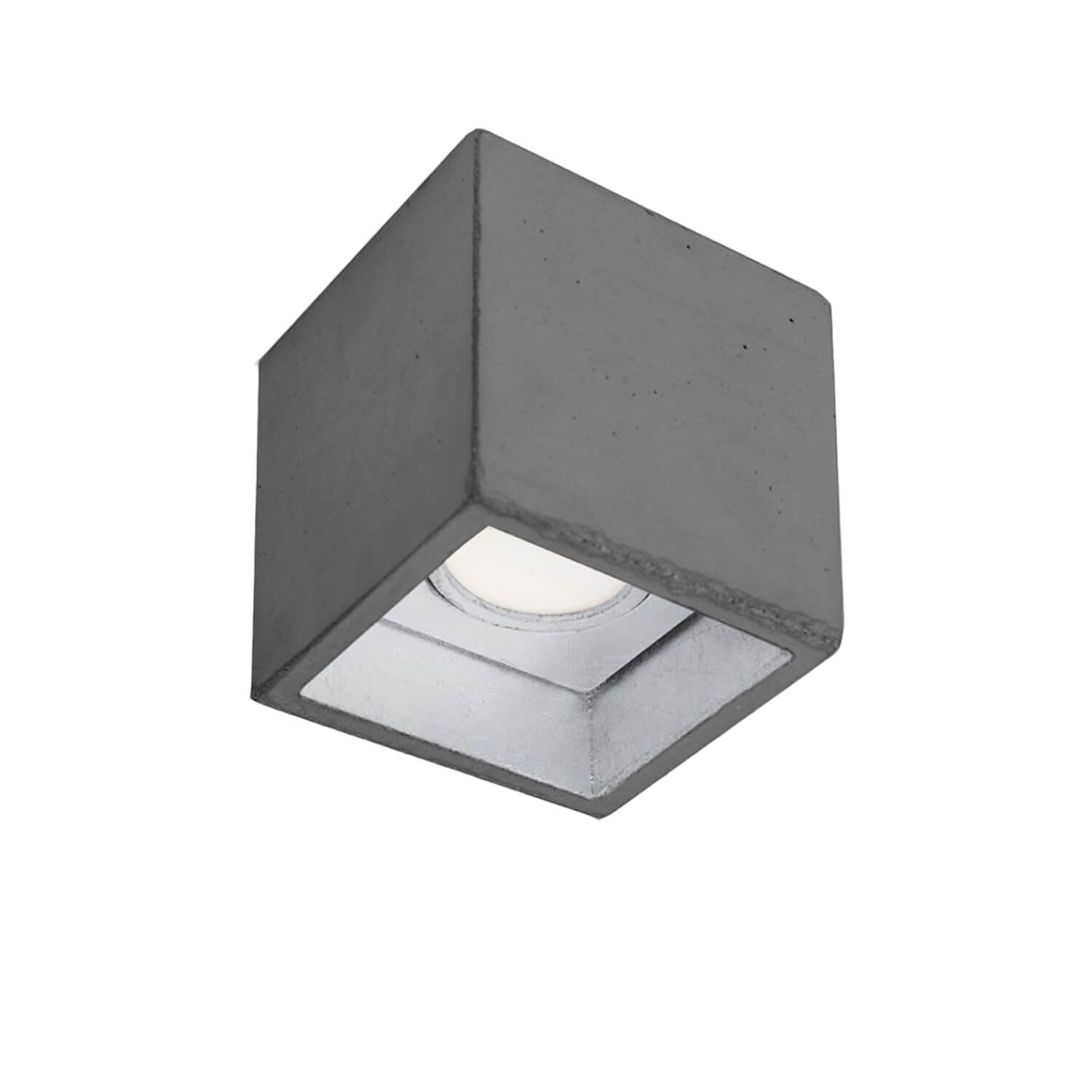 Beton Deckenstrahler Silber LED Modern Design 10cm
