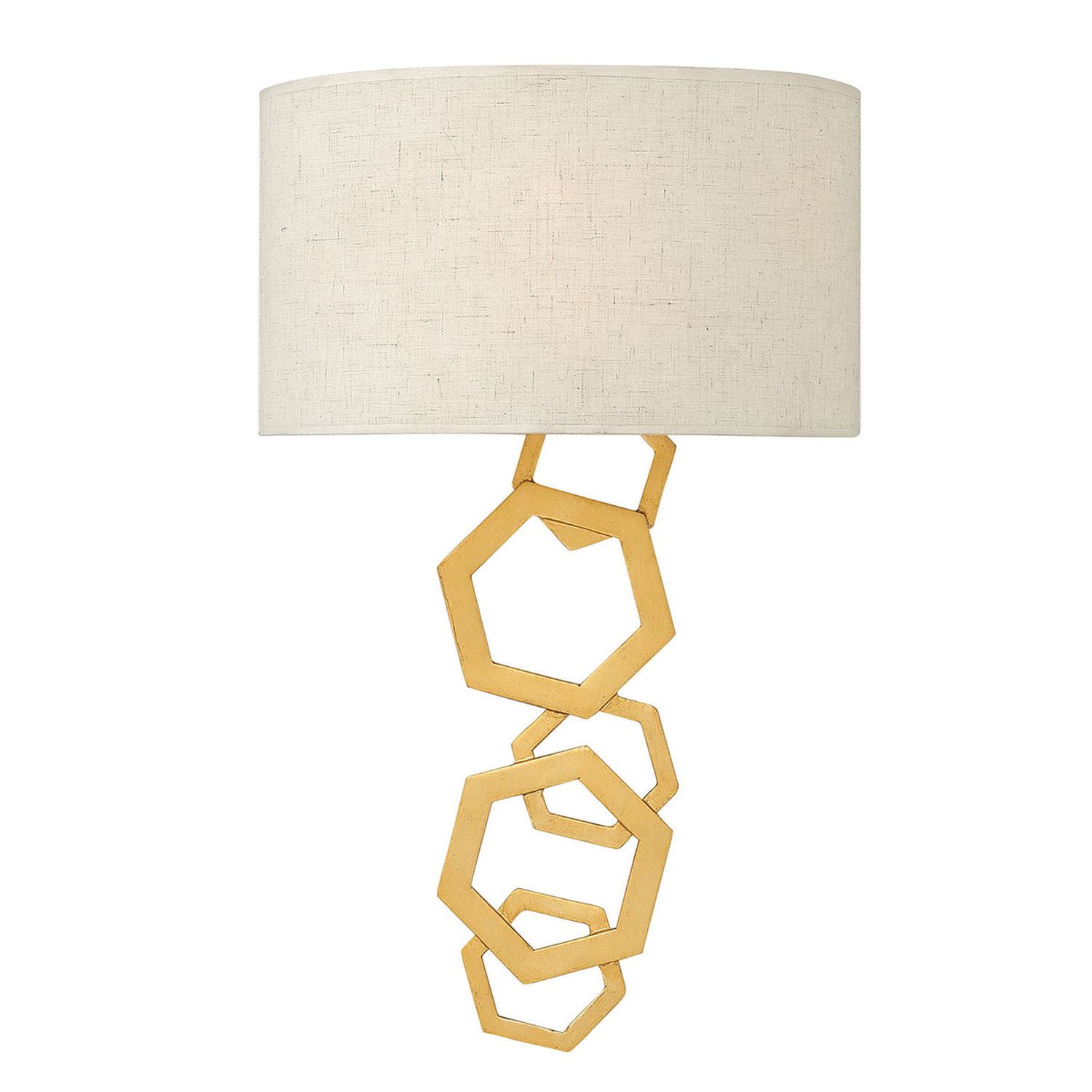 Wandleuchte JANNE Creme Gold B:30cm Design Lampe