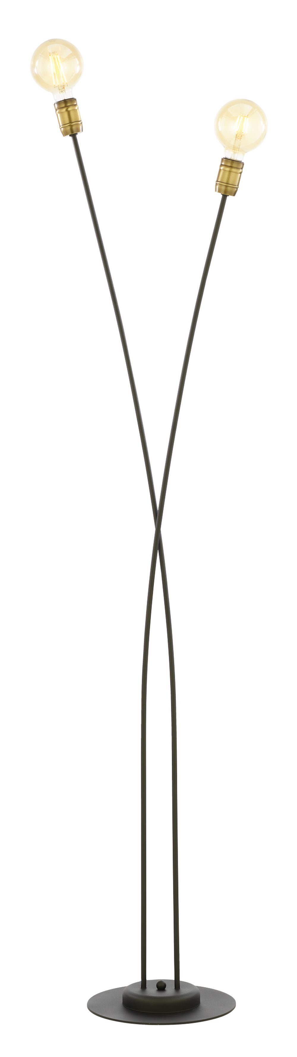 Große Stehlampe Schwarz Industrial H:160cm elegant