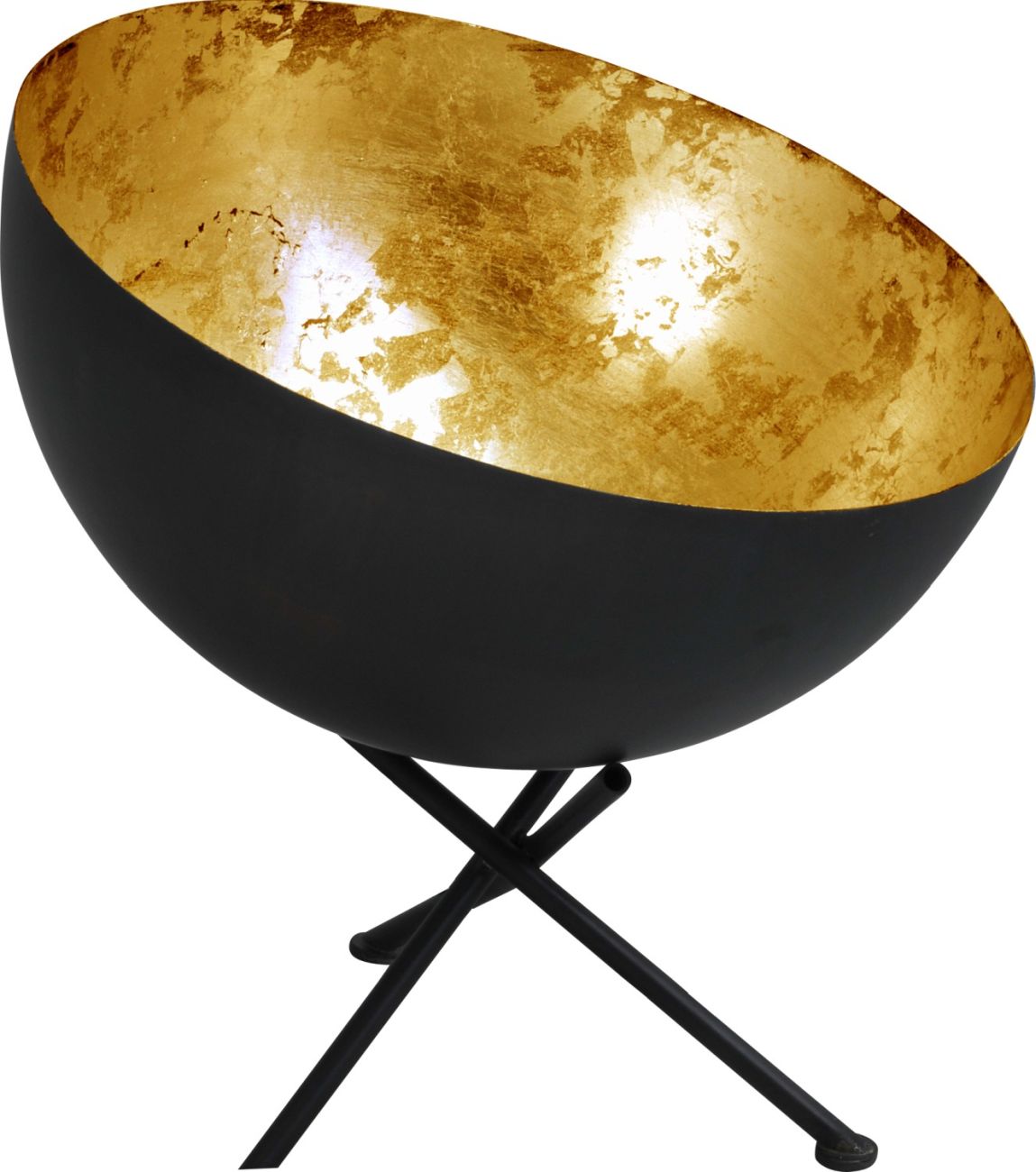 Tischlampe Grau Metall Gold Ø40cm Premium LARINO