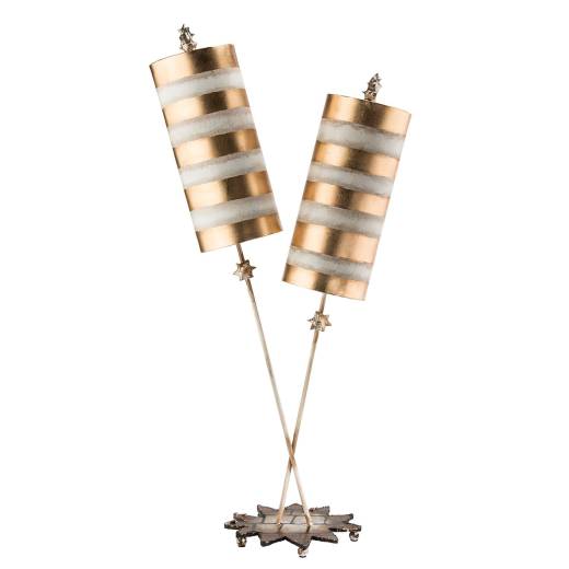 Tischleuchte JUAN Blattgold 102cm Design Lampe