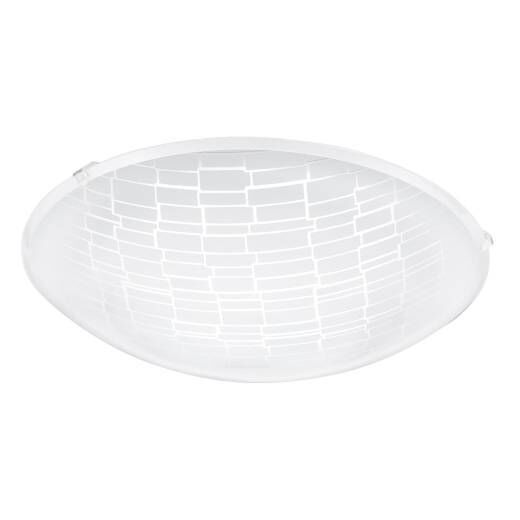 Gemusterte Deckenleuchte LED Malva 1 Weiß Ø31,5cm