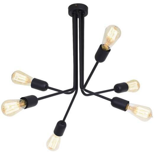 Deckenlampe Metall Schwarz Wohnzimmer Retro