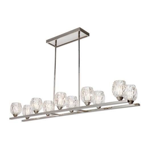 LED Hängelampe DARINA Nickel 124cm Pendelleuchte