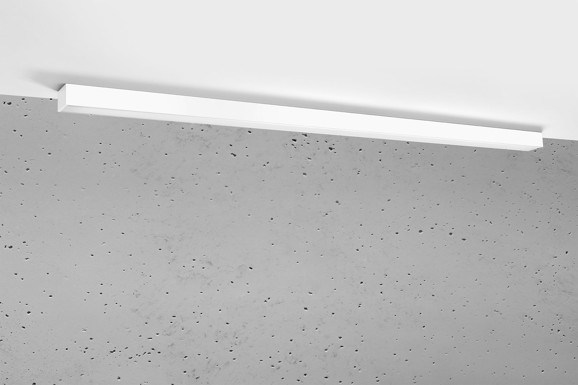 Vorschau LED Deckenleuchte Weiß 150 cm lang flach Metall Vorschau LED Deckenleuchte Weiß 150 cm lang flach Metall