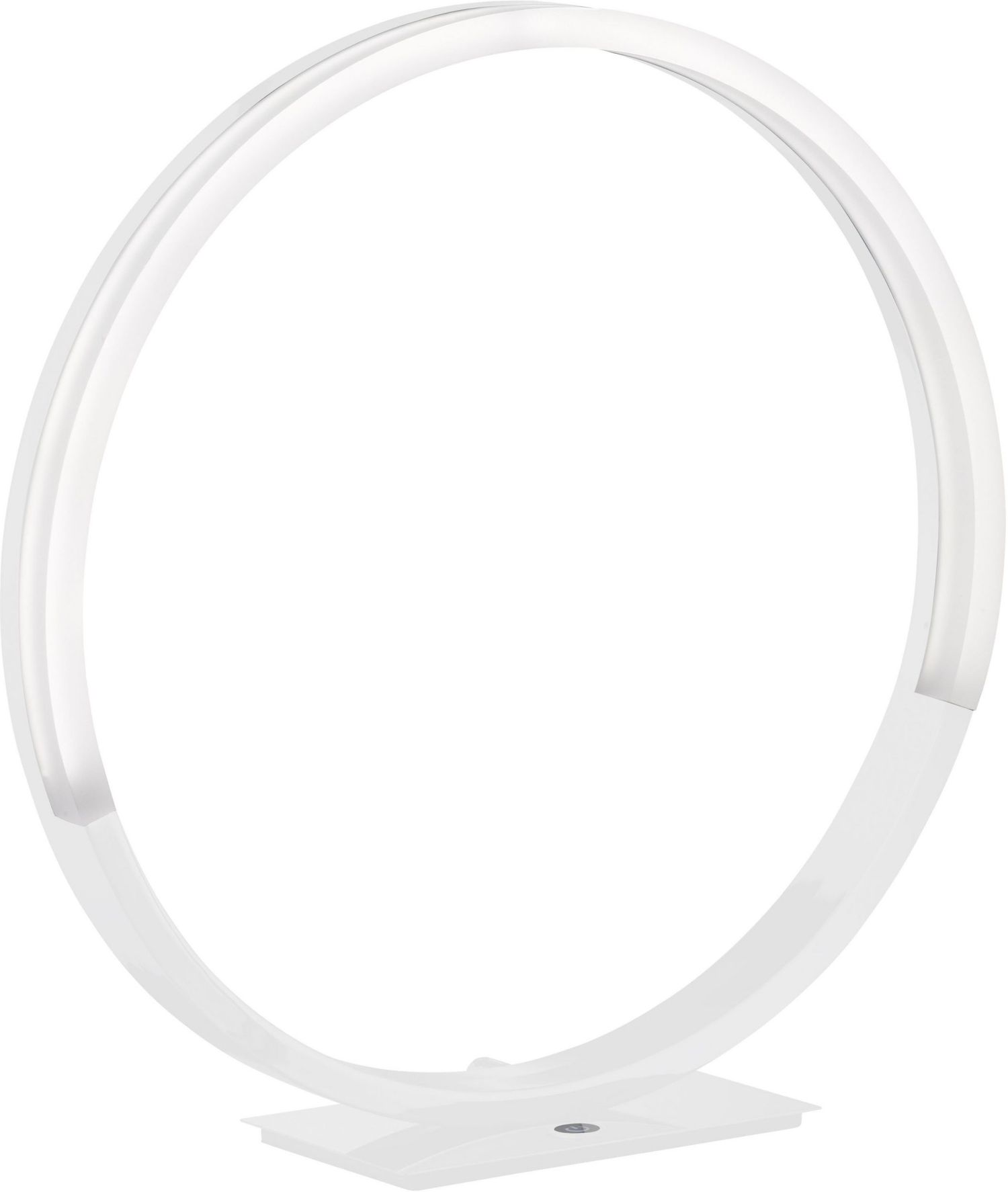 LED Tischleuchte Touch Dimmer rund Ring Weiß H:42cm