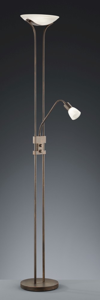 Moderne LED Stehlampe in Rost Antik