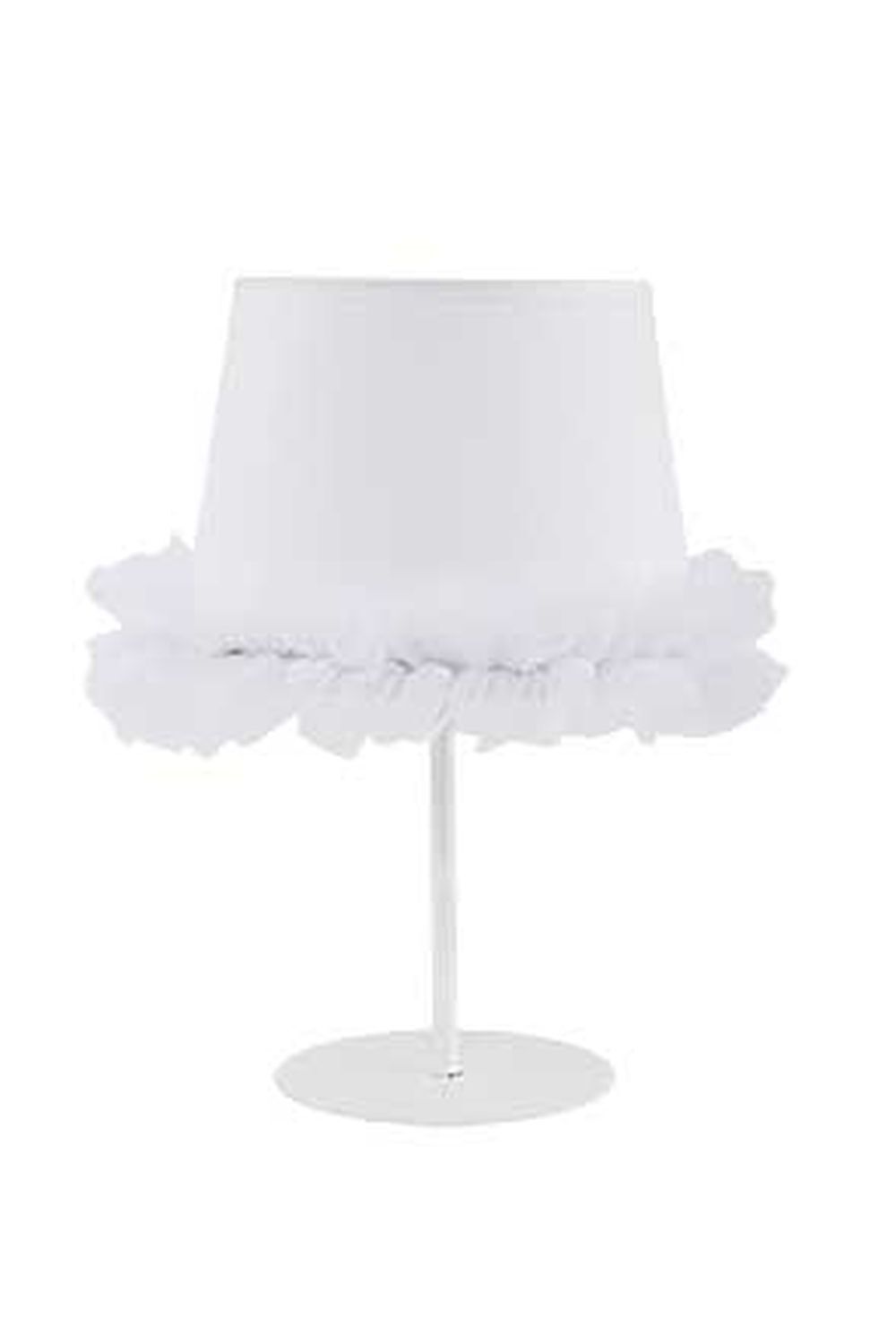 Nachttischlampe Weiß Stoff Schirm Mädchen Kinder