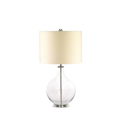 Tischlampe LINUS Creme Glas H:67cm Design Lampe
