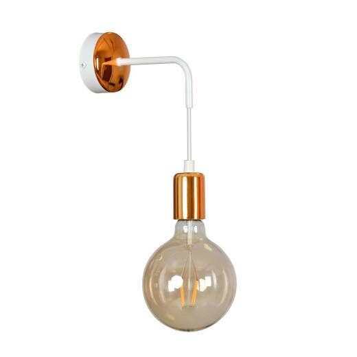 Wandlampe Loft Retro minimalistisch Kupfer Weiß E27