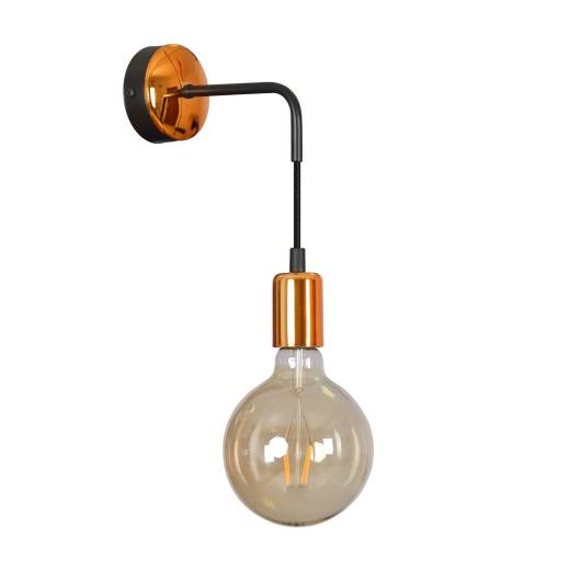 Wandlampe Loft Industrie Design Schwarz Kupfer E27