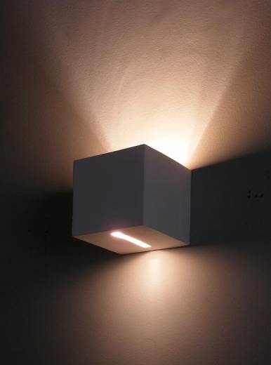 Wandlampe Weiß E27 Modern Gips Up Down indirektes Licht