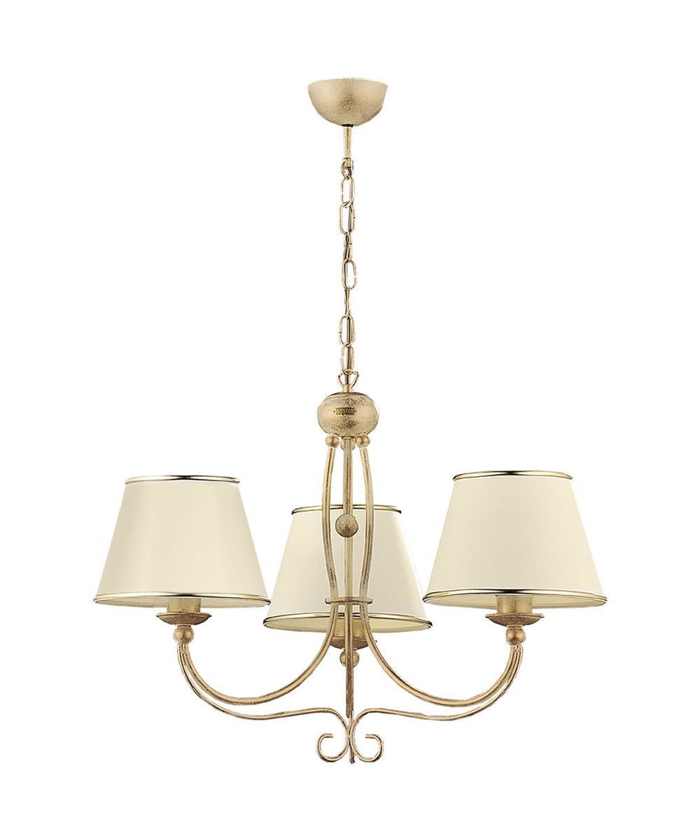 Kronleuchter Ø67cm Shabby Gold 3xE27 Hängelampe
