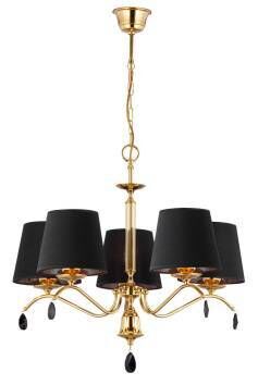 Kronleuchter in Messing Schwarz E27 dekorativ