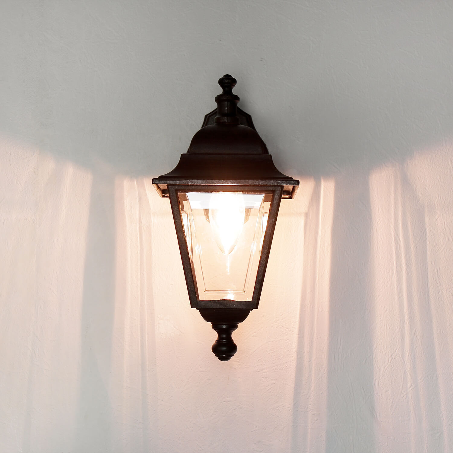 Vorschau Schwarze Außenlampe Aluminium IP44 Rustikal E27