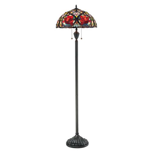 Stehlampe FARFALLA 8 Buntglas 158cm Tiffany Lampe