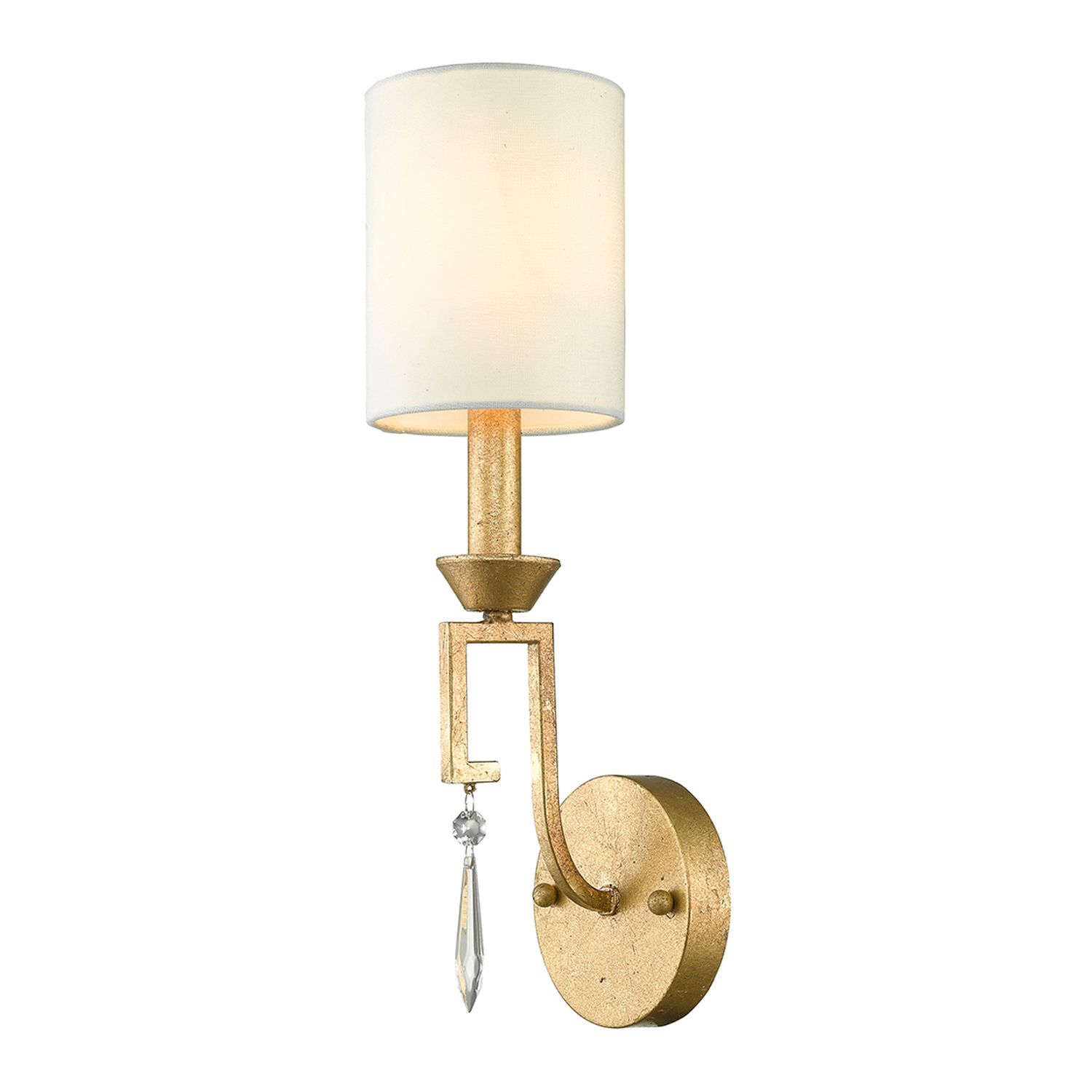 Vintage Wandlampe AIROSO Gold Weiß H:45cm Lampe