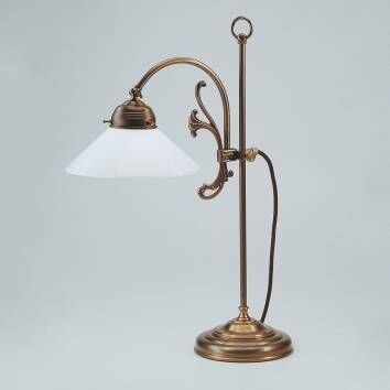 Jugendstil Tischleuchte Berliner Messing T40