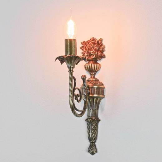 Premium Wandlampe Echt-Messing in Bronze Klassisch
