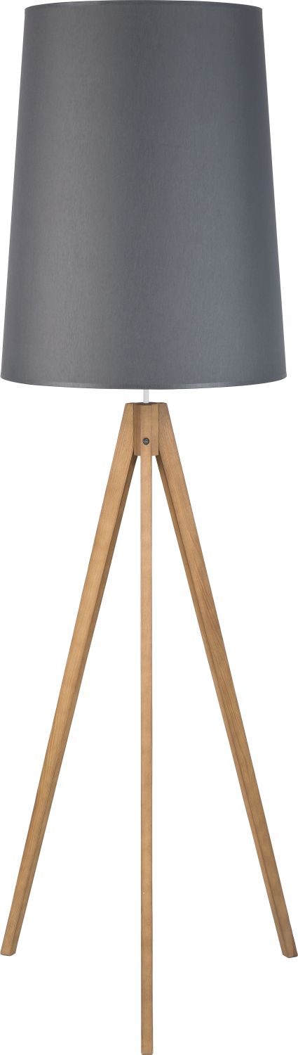 Stehlampe PANI Holz Graphit 165cm Wohnzimmer Lampe