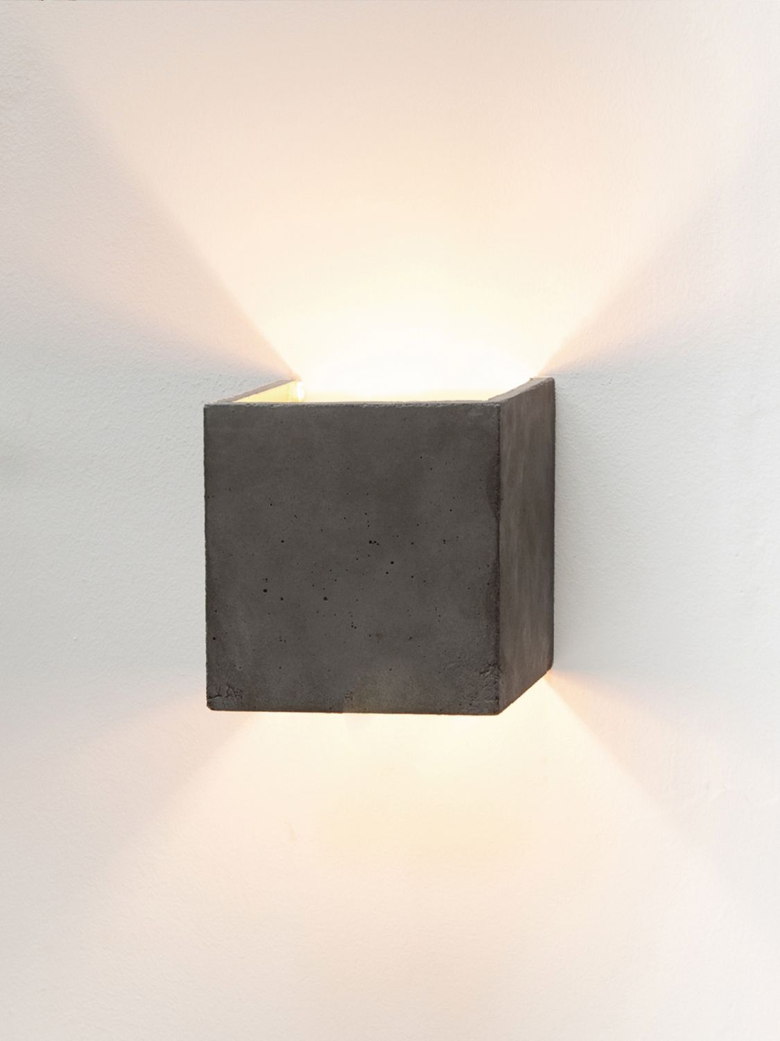 Beton Wandlampe Gold quadratisch Modernes Design