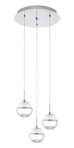 Dekorative LED Hängeleuchte Montefio 1 Weiß Ø40cm