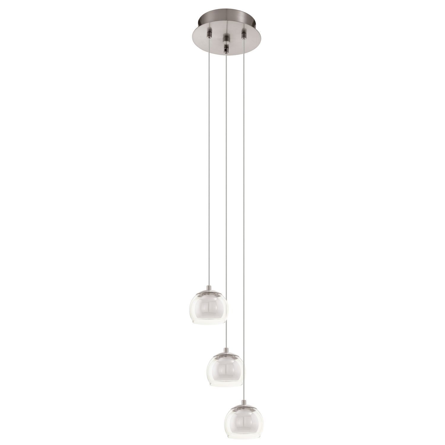 3 Flammige LED Hängeleuchte Ascolese Amber Ø21cm