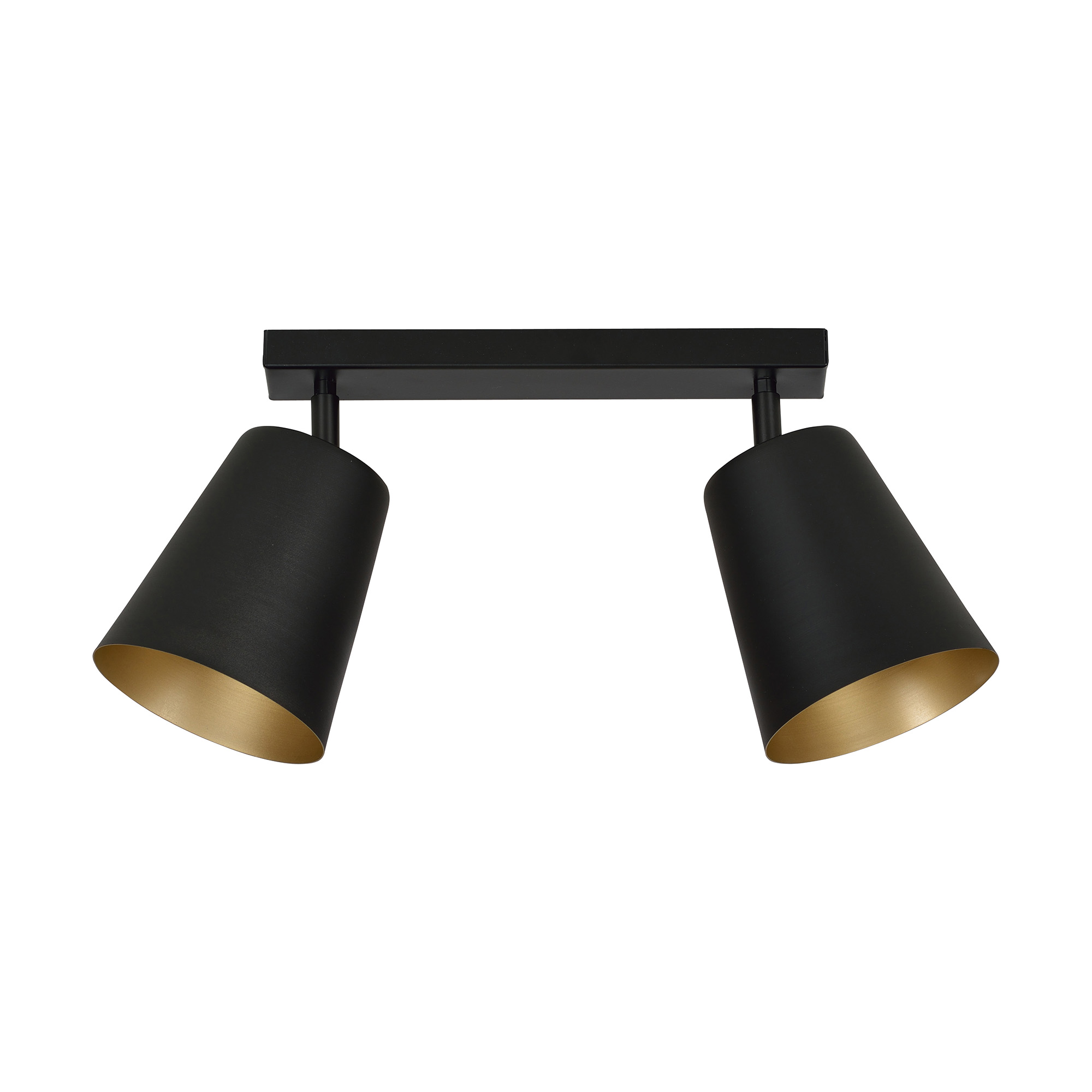 Deckenlampe Schwarz Gold flexibel 2-flammig E27
