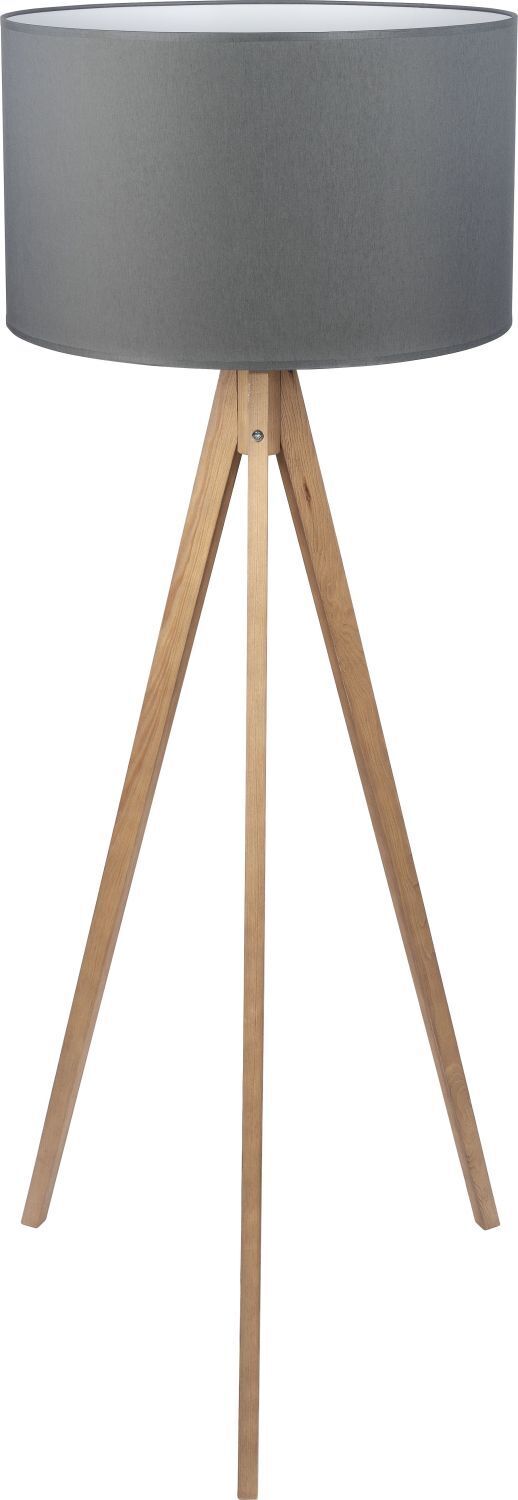 Stehlampe KIROKA Graphit Holz Ø50cm 140cm Lampe