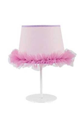 Nachttischlampe Rosa Pink Stoff Schirm Mädchen