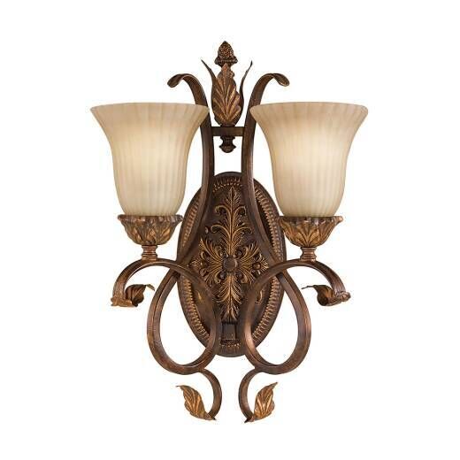 Wandlampe ANABELL 10 in Bronze 2-flammig Leuchte