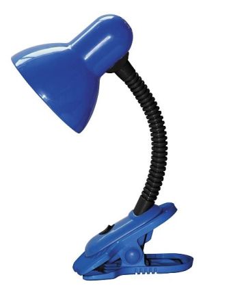 Tischlampe Blau für Kinder beweglich E27 klemmbar