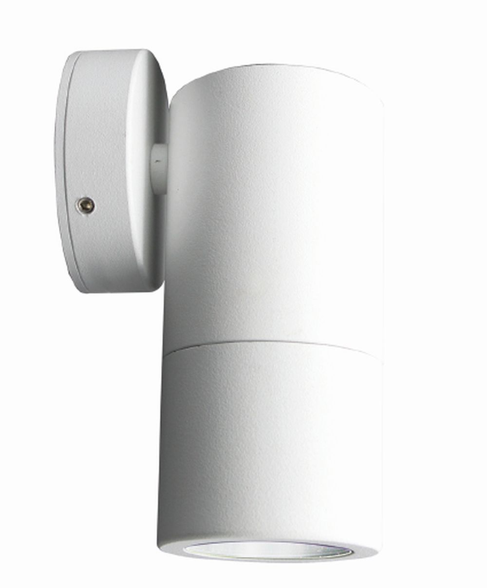 Kompakte Außenlampe Weiß IP54 Aluminium E27 vielseitig