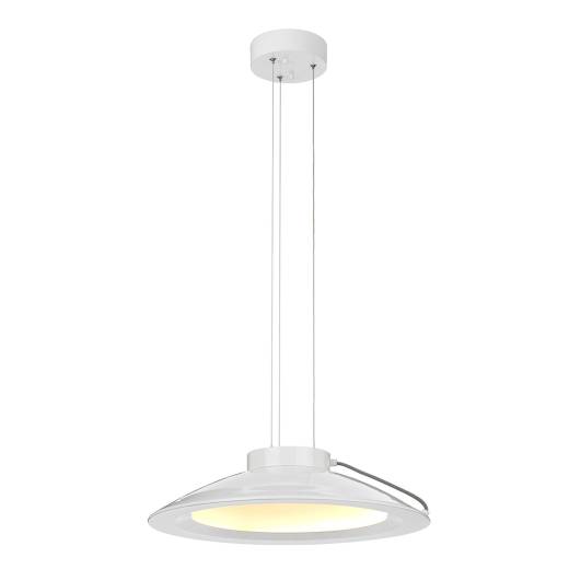 Weiße LED Pendelleuchte KOPPLA Ø35cm Retro Lampe