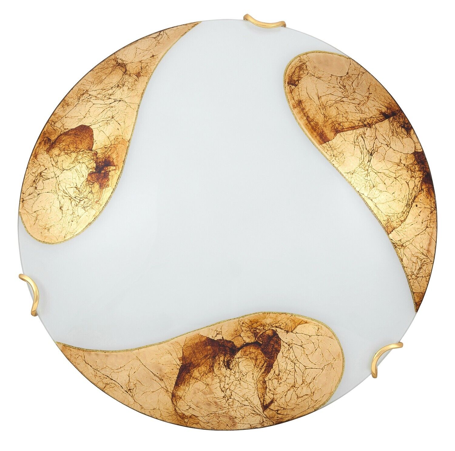Klassische runde Deckenlampe GOLD Weiß