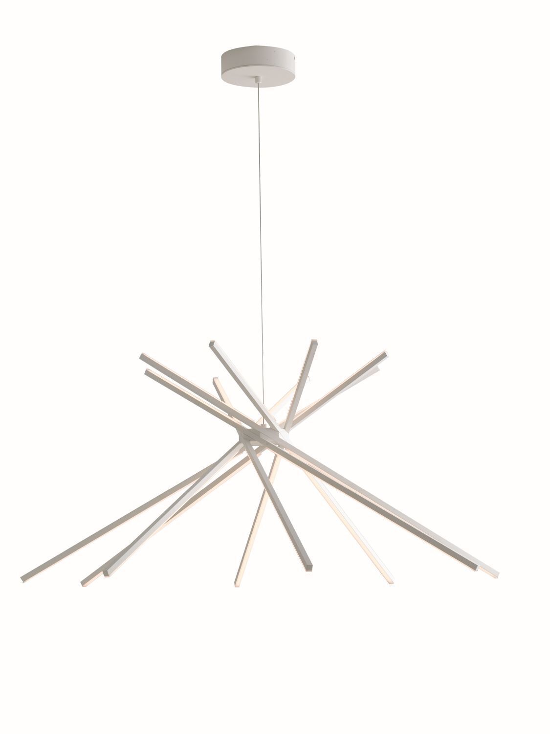 Weiße Hängeleuchte LED Ø113cm groß dekorativ SENTOS Weiße Hängeleuchte LED Ø113cm groß dekorativ SENTOS